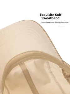 Close-up of the soft cotton sweatband inside a breathable mesh sport baseball cap