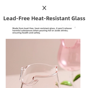 Detail view of pink tulip glass pitcher made of lead-free heat-resistant glass