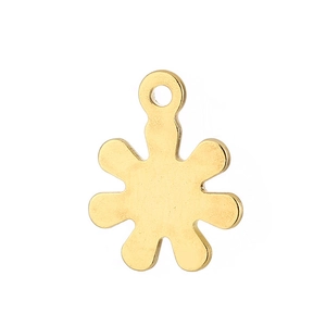 Detailed view of a gold hexagonal star pendant accessory with smooth metallic finish