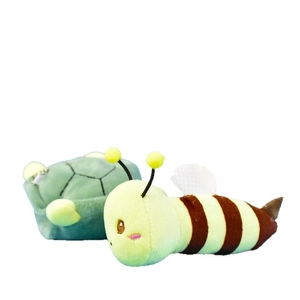Schattige pluche bij en schildpad sleutelhanger set, creatieve hanger voor rugzakken