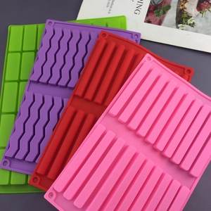 Strip Shape Silicone Baking Mold For Cake Chocolate Handmade Soap Resin Crafting Heat Resistant Flexible Reusable