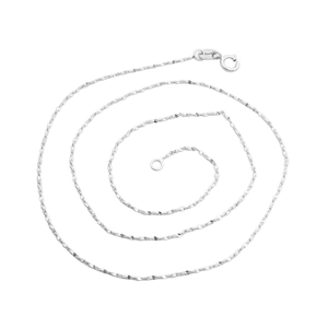 Minimalist S925 sterling silver starry necklace with thin spiral chain and spring clasp
