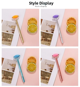 Detail view of four colorful stress-relief massage rollers with textured silicone heads