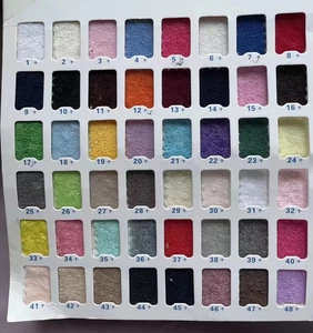 Carta de colores con 48 tonos de tela de rizo para sombreros tipo pescador
