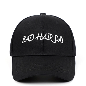 Casquette de Baseball Broderie Bad Hair Day Coton Réglable Dad Hat Décontracté Extérieur Protection Solaire Bord Incurvé Homme Femme