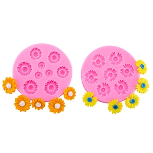 Moule en silicone marguerite pour décoration de gâteaux fondant et chocolat design rose