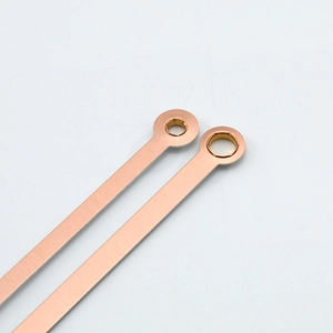 Industrial copper clock hands with hexagonal holes for DIY quartz wall clock replacement