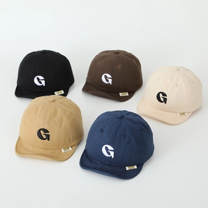 Toddler cotton soft brim baseball caps set with 3D letter G embroidery in 5 colors
