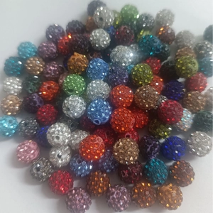 10mm Tonperlen mit 6 Reihen Kristall-Strasssteinen für Shamballa-Armbänder und Schmuck