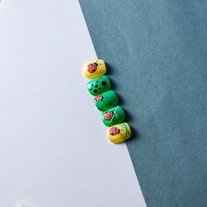 5D embossed ladybug nail stickers with realistic beetle patterns and dot designs
