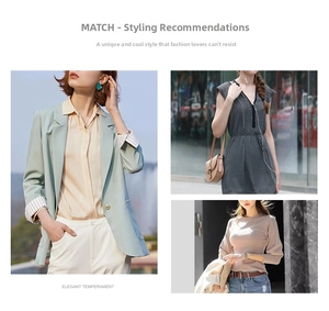 Three elegant women's outfit ideas featuring blue blazers and floral dresses for daily wear