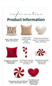 Detailed grid showing varied Christmas pillows in teddy velvet and embroidery textures