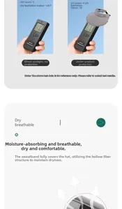Détails sur la protection UV et le bandeau anti-transpiration du chapeau de soleil