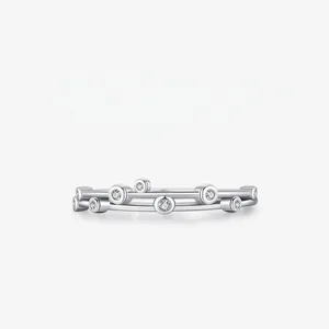925 Sterling Silver Ring For Women Minimalist Double Layer Intertwined Lines With Sparkling Zircon Elegant Jewelry