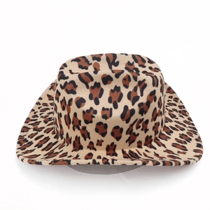 Chapeau de cow-boy léopard élégant avec un design fedora rétro pour mode unisexe
