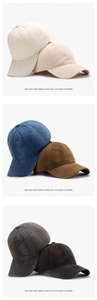 Macro detail of distressed washed cotton baseball caps showing vintage frayed edges