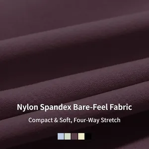 Brassière de yoga dos nu violet foncé en tissu extensible quadridirectionnel