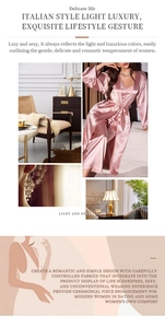 Detail of elegant dusty pink satin robe with lace trim and matching waist belt