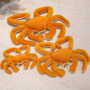 Simulation King Crab Plush Toy Soft Short Plush Stuffed Animal Novelty Crab Doll Home Decor Pillow Cushion Gift For Kids