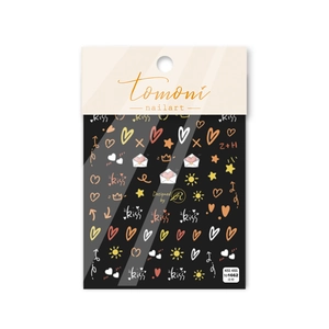 Embossed 5D nail art stickers with hand-drawn sun, heart, and neon flower designs
