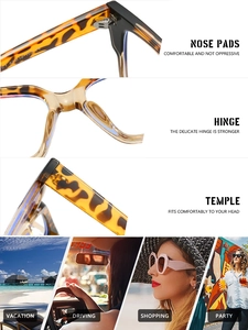 Detail of tortoise frame blue light glasses showing durable hinges and comfort nose pads