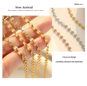 Close-up showing the golden chain texture and embossed round pendant detail on the wrist