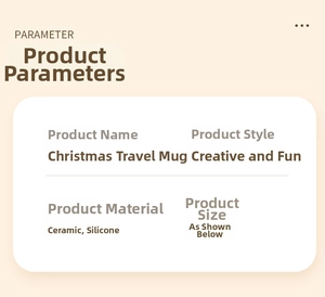 Specifications for the Christmas ceramic and silicone cup with creative design details