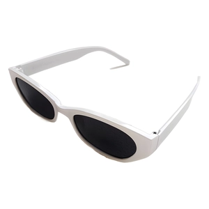 Modern white cat eye sunglasses with dark lenses and UV400 protection for a retro look