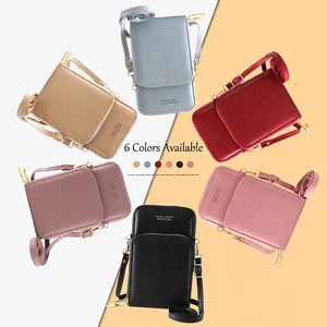Versatile multi-color crossbody phone bag for women with adjustable long straps