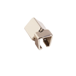 Creative geometric silver plated brass ear cuff with origami square design for non pierced ears