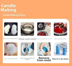 Guide étape par étape pour fabriquer des bougies parfumées DIY avec moules en silicone rayés