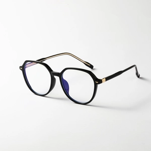 Anti Blue Light Optical Glasses TR90 Polygonal Big Frame Eyeglasses For Women Retro Fashion UV400 Protection Lightweight