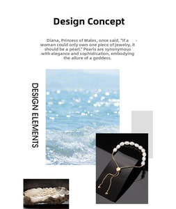 Detail view of s925 silver pearl bracelet with adjustable golden slider clasp and shell