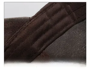 Macro shot of the widened thickened cotton sweatband with fine four-line stitching detail