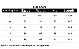 Size chart for sequin one-shoulder dress showing bust, waist, hip, and length in cm