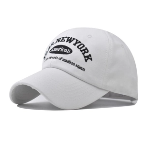 Casquette de baseball en coton blanc avec broderie New York 1989 style vintage américain