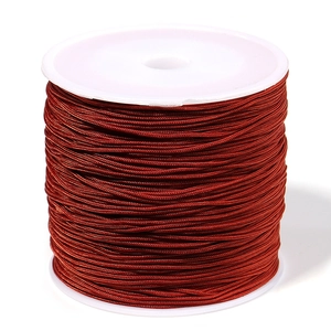 Donkerrood 0,8 mm nylon koord voor Chinese knopen en DIY sieraden weven op een spoel
