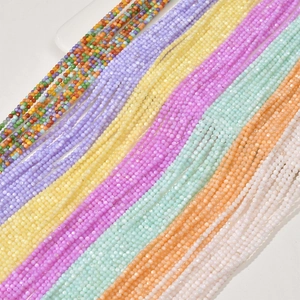Strands of 3mm colorful natural freshwater shell round beads for DIY jewelry making