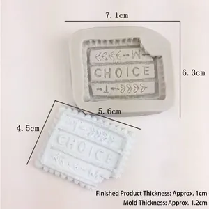 Grey silicone biscuit mold for cake decorating and DIY aromatherapy candle making