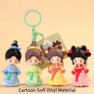 Cartoon Pärchen Figur Schlüsselanhänger PVC Weichgummi Zinklegierung Traditioneller Chinesischer Stil Hanfu Q-Version Tasche Anhänger