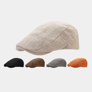 Flat Cap Vintage Breathable Polyester Woven Beret For Men Women Retro British Style Casual Outdoor Sun Protection Painter Hat