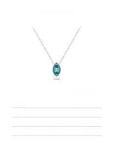 Specifications of s925 sterling silver necklace with 4x8mm mint green pendant