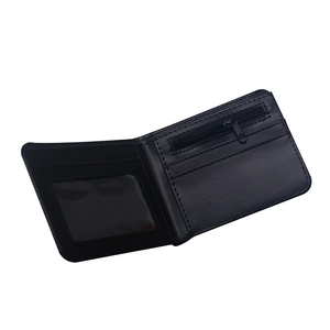 Schlanke schwarze Bifold-Brieftasche mit Vintage-Totenkopf-Druck und Reißverschlussfach