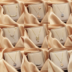 Elegant Pendant Necklace For Women Stainless Steel Chain And Copper Zircon Pendant Light Luxury Fashion Jewelry