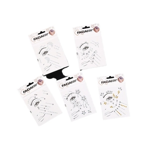 Five packs of acrylic crystal face gems and pearls for party makeup decoration