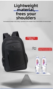 Lightweight 0.45kg oxford fabric backpack with multiple compartments and side mesh pockets
