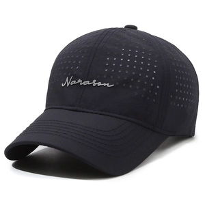 Casquette de baseball noire respirante pour homme avec logo Narason pour le sport d'été