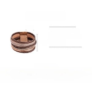 Spécifications détaillées de taille pour bracelet cuir croix avec cristal et fermoir
