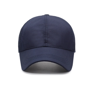 Casquette de baseball respirante pour homme bleu marine avec texture nid d'abeille d'été