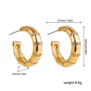 Tableau de tailles détaillé pour boucles d'oreilles créoles en or 18 carats et zircons